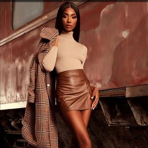 NWT faux leather skirt